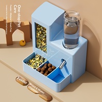 Mangeoire automatique pour hamster avec bac à nourriture et à eau intégré, matériau PP résistant à l'eau pour une utilisation en intérieur