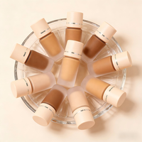 Fond de Teint Liquide Vegan Couvrance Totale 154 Couleurs Personnalisable Fini Mat Imperméable pour Peaux Foncées