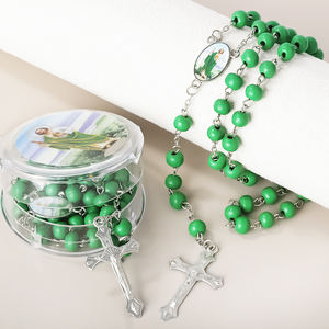 <span class=keywords><strong>El</strong></span> más nuevo collar de <span class=keywords><strong>Rosario</strong></span> de San Juda Chapado en plata, <span class=keywords><strong>Rosario</strong></span> de cuentas de madera de San Judas para <span class=keywords><strong>la</strong></span> Santa Cruz religiosa cristiana católica - Product Image 1