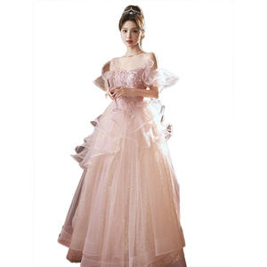 Lüks şampanya Quinceanera elbiseler boncuk Eet 16 elbise yarışmasında önlük Vestido De 15 dantel-up geri balo parti özel - Product Image 5