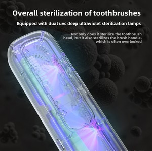 UVC Travel <b>Toothbrush</b> Case Smart Sensor Sanitizer Quiet Warm Air Dryer Portable Holder with One Week <b>Battery</b> Life - Product Image 3