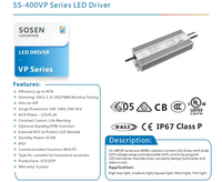Controlador Sosen programable 0-10VPWM Atenuación SS320VP56BH SS400VP56BH SS500VP56BH SS650VP56BH