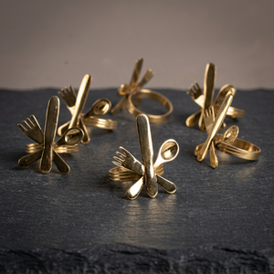 <b>Butterfly</b> Shape Brass Napkin Rings 4.5cm Modern Design Wedding <b>Table</b> Decoration Durable - Product Image 4