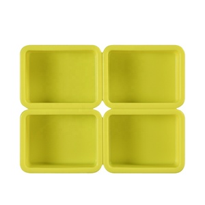 SILIKOLOVE Factory 4 Cavidad Rectángulo Forma Jabonera LFGB Platino Antiadherente BPA Libre <span class=keywords><strong>Silicona</strong></span> Jabón <span class=keywords><strong>Moldes</strong></span> - Product Image 1
