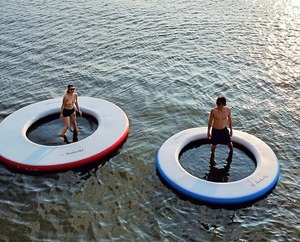 Hamac Gonflable de Haute Qualité pour l'Eau Sunchill Vert Mer Coussin de Soleil avec Filet - Product Image 4