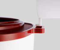 Autocuiseur de riz intelligent 3L avec bouton de commande, multifonctionnel et pratique, avec corps en plastique et accessoire tasse doseuse
