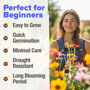 Flores Silvestres Perennes y Anuales de 3 Oz, 23 Variedades, para Plantar en Otoño, Sin Relleno, para Pájaros y Mariposas - Product Image 5