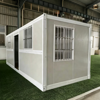 Contenedor Plano de 20 pies para Dormitorio, Vivienda Móvil Prefabricada de Dos Dormitorios, Estructura de Acero Duradera para Campamentos de Trabajadores de la Construcción