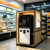 Máquina Expendedora de Café Helado, Diseño que Ahorra Espacio, Habilitada para SDK, Gestión Basada en la Nube con Código QR y Tarjeta de Crédito, Venta Minorista las 24 Horas, 150-200