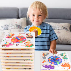 Ultime temps explorant le développement cognitif Petite planche de préhension en forme d'horloge, jouet de stimulation sensorielle innovant pour les enfants - Product Image 2