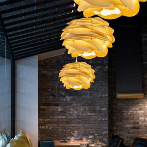 Lámpara Colgante Moderna de Estilo Nórdico para Decoración del Hogar, Lámpara de Techo de Madera Hecha a Mano con Diseño Floral para Isla de Cocina Estilo Japonés Wabi-Sabi - Product Image 4