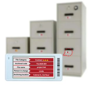 Étiquette E-Ink pour classeur intelligent, gestion de fichiers, étiquette E-Paper, signalétique de pièce E-Paper, affichage de porte, ESL pour solution de bureau intelligent - Product Image 1