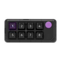 K815 RGB 8 Tombol Keypad Berkabel Hot Swap RGB Keyboard Mekanik Gaming Numerik Kecil Dengan Tombol Putar