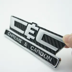 customized ABS chrome carbon fiber badges 3d car logo emblems