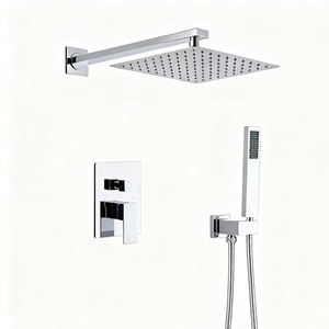 China Black <b>Shower</b> Head <b>Set</b> Concealed Rain Rainfall Bathroom Complete Wall Mounted Brass Water Tap Hot <b>Bath</b> <b>Shower</b> System - Product Image 6