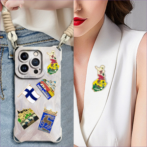 Trong Kho Phần Lan Tủ Lạnh Nam Châm Cờ Biểu Tượng Ve Áo Pin Bắc Âu Rừng Fjord Cảnh Quan Quà Tặng Du Lịch Cửa Hàng Lưu Niệm Scandinavian Tùy Chỉnh - Product Image 4