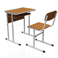 Prix d'usine Bureau et chaise d'école Bureau d'étude Chaise d'école avec hauteur réglable Flexible
