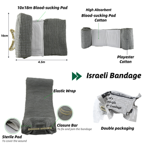 Nouvel arrivage Anthrive : <span class=keywords><strong>Pansement</strong></span> tactique <span class=keywords><strong>israélien</strong></span> élastique de 6 pouces pour traumatismes d'urgence et premiers secours - Product Image 2