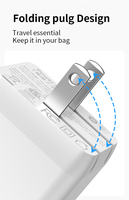 Cargador de Viaje con Puerto USB C y Tecnología GaN de Carga Rápida PD3.0 de 45W, Estándar EN 50075, Enchufe Estadounidense, para iPhone 15 Pro Max, Cargador Inalámbrico