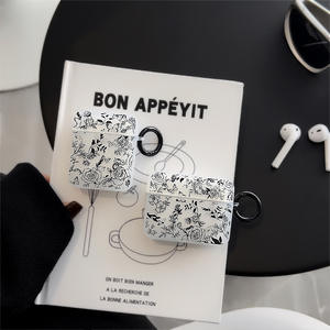 Carcasa de mariposa rosa de boceto asequible para <span class=keywords><strong>AirPods</strong></span> <span class=keywords><strong>Pro</strong></span> <span class=keywords><strong>2</strong></span> 1/<span class=keywords><strong>2</strong></span> 3 4 cubierta de auricular inalámbrico <span class=keywords><strong>Bluetooth</strong></span> hebilla antipérdida - Product Image 2