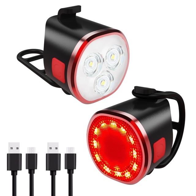 UMIONE Daily Use Battery Powered Portable Mini Bike Light Kit USB Rechargeable IP65 Waterproof Promotional LED Bike Light