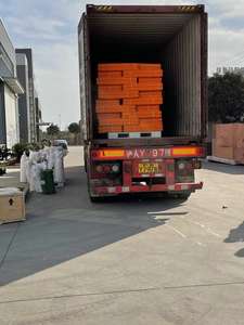 Caja de plástico plegable de segunda mano, cajas grandes de plástico naranja, 96x56x27cm - Product Image 6