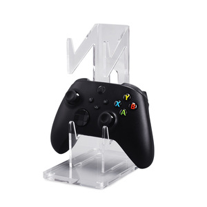 Acrylic Game <b>Controller</b> Display <b>Stand</b> Dual Holder For Ps4 Ps5 Xbox Nintendo <b>Controllers</b> Desktop Storage Rack - Product Image 5