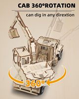 Casse-tête en bois 3D pour enfants et adultes, jouet d'assemblage de voiture-citerne mobile, kit de maquette, cadeau artisanal pour enfants et adultes