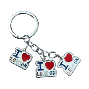 Porte-clés en métal à la mode, motif drapeau britannique et bus rouge de Londres, souvenir du Royaume-Uni, cadeau pour sac et clés de voiture - Product Image 4