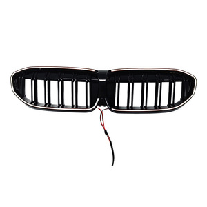 Parrilla Delantera para BMW Serie 3 G20 2019-2022 con Luces LED, Material ABS, Versión Meteor de Una o Dos Líneas - Product Image 3