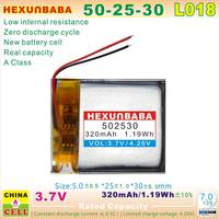 Jam tangan pintar L018 EARPhone MP3 earbud TWS, baterai Li-Ion Ion polimer 2 kabel 3.7V 320mAh 502530