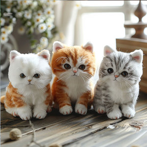 Peluche réaliste de chaton mignon personnalisée, 11CM-30CM, jouet en peluche doux pour enfants, cadeau d'anniversaire, décoration - Product Image 1