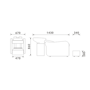 Alat <span class=keywords><strong>Salon</strong></span> perawatan rambut, tempat tidur cuci rambut Spa kecantikan sandaran dapat disesuaikan bantalan nyaman perawatan mudah - Product Image 4
