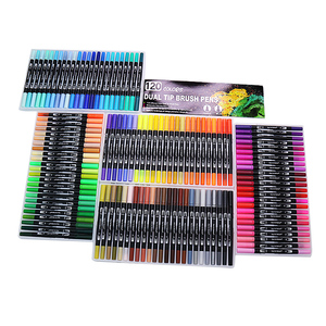 Gran oferta de marcadores acrílicos de doble punta, pincel multicolor de contorno DIY, rotulador de Arte de graffiti duradero de punta fina para dibujar y colorear - Product Image 1