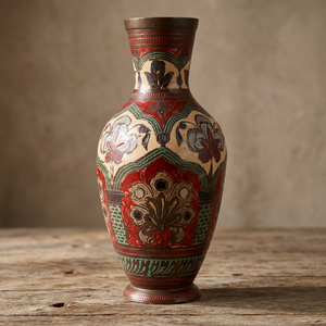 Vase à fleurs en laiton multicolore contemporain fait à la main, design luxueux, décoration de table de Noël, décoration de la maison SND-528 - Product Image 3