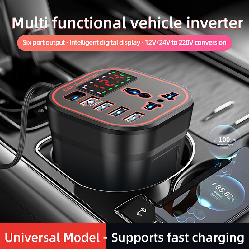 NDDI POWER 600W Car Power Inverter 12V DC To 110V AC Converter With 3.1 A Dual USB Quick Car Charger Adapter For Laptops And Smartphones