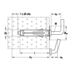SBS 9/2 FISCHER-Fiche murale en métal avec crochet moyen - Product Image 4