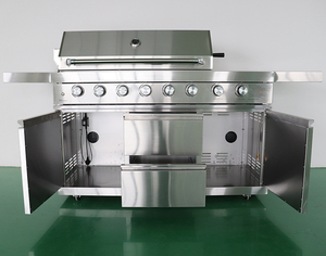 Thương Mại Miễn Phí-Thường Vụ Ngoài Trời 6 Burner Gas Barbecue <span class=keywords><strong>Grill</strong></span> Máy Với Side Burner Bảng Hood Bbq Gas <span class=keywords><strong>Grill</strong></span> - Product Image 3