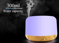 Humidificador ultrasónico sin agua de 300 ml, colorido, con aromaterapia, luz LED, humidificador de pan, mini humidificador sin agua para el hogar y la oficina