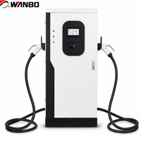 Borne de recharge rapide DC pour véhicules électriques Wanbo-562 60kW à double pistolet, CCS2, OCPP 1.6, certifiée CE