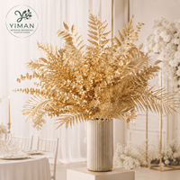 Plantes artificielles réalistes YM Factory Golden, feuilles de palmier Monstera, décoration pour Thanksgiving, mariage et maison