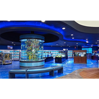Werkseitig angepasstes zylindrisches Acryl-Aquarium für den Außenbereich, Super Professional Marine Large Plexiglas-Aquarium