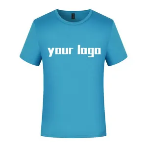 T-shirt promosi kustom untuk pria dan wanita DIY Logo desain/foto/tim teks kaus iklan pakaian cetak