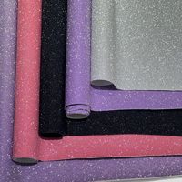 Aksesoris Gaya Cinderella dengan Lapisan Kulit PVC Glitter Ramah Lingkungan 0.7mm untuk Tas Wanita, Dompet, dan Casing Ponsel, Beragam Pilihan