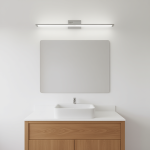 Modern 39 In Led Iron Chrome Vanity <b>Light</b> Daylight White Bathroom Mirror Lamp Surface Mounted 24W 5000K IP44 - Product Image 2