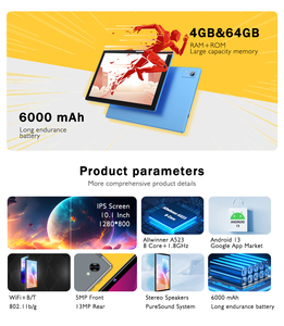 Best Seller 2in1 <b>Tablet</b> PC 4GB+64GB Gaming <b>Tablets</b> <b>10</b>.1 Inch 1280x800 Screen <b>Android</b> 14 With Keyboard Optional Computer <b>Tablets</b> - Product Image 3