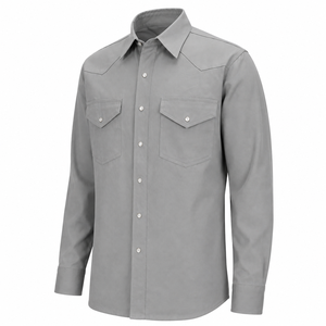Chemise de travail de sécurité résistante aux flammes et aux arcs électriques <span class=keywords><strong>ARC2</strong></span> 88% coton 12% nylon, vêtements de travail FR pour la soudure - Product Image 3