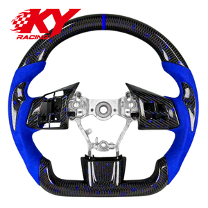 Volante Deportivo Personalizado de Cuero y Fibra de Carbono para Subaru WRX STI Sport LEVORG 2013-2021, Accesorios para Automóviles - Product Image 1