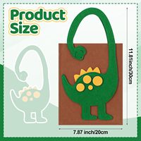 6 Pcs Tas Hadiah Dinosaurus untuk Pesta, Tas Goodie Dinosaurus dari Kain Felt, Tas Jinjing Ulang Tahun Bertema Hutan yang Dapat Digunakan Kembali untuk TK dan PAUD