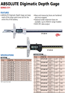 Medidor de Profundidad Digital Serie VDS de Mitutoyo, Fabricado en Japón con ABS, Contáctenos para Garantía - Product Image 2